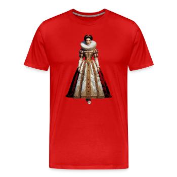 Queen Elizabeth I Cosplay - Men's Premium Organic T-Shirt - red - Front - Damien (186cm)