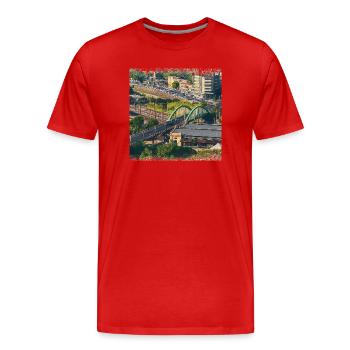 Belo Horizonte, ville brésilienne - T-shirt bio Premium Homme - rouge - Devant - Damien (186cm)