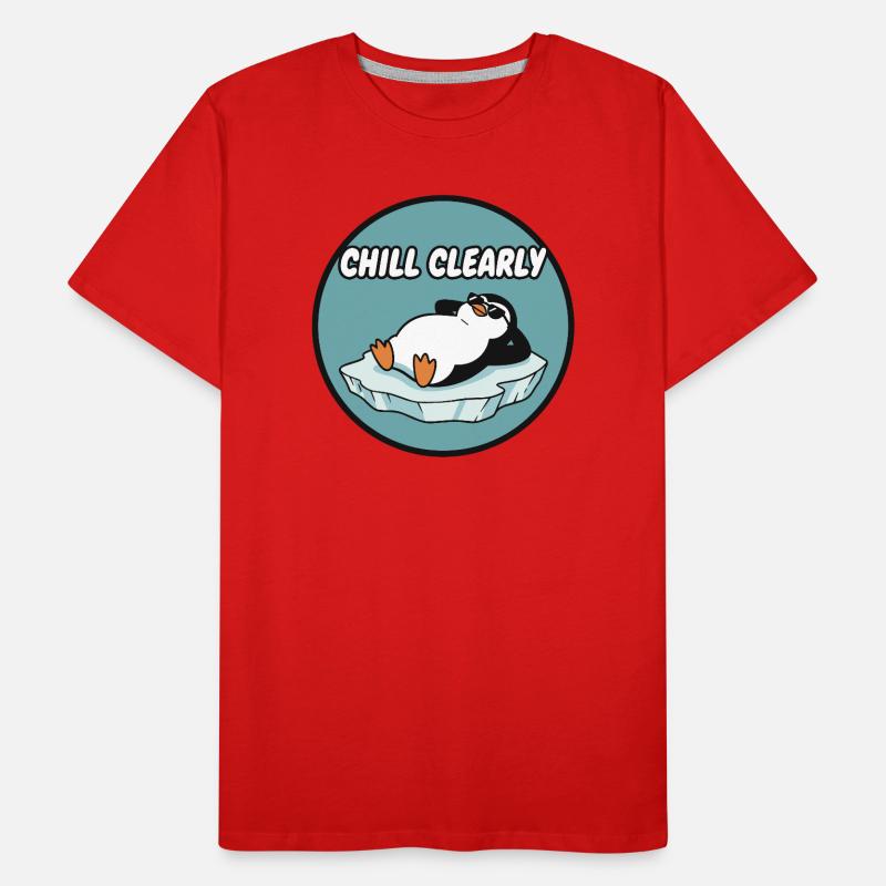 Chill Clearly Pinguin auf Eis Men's Premium Organic T-Shirt