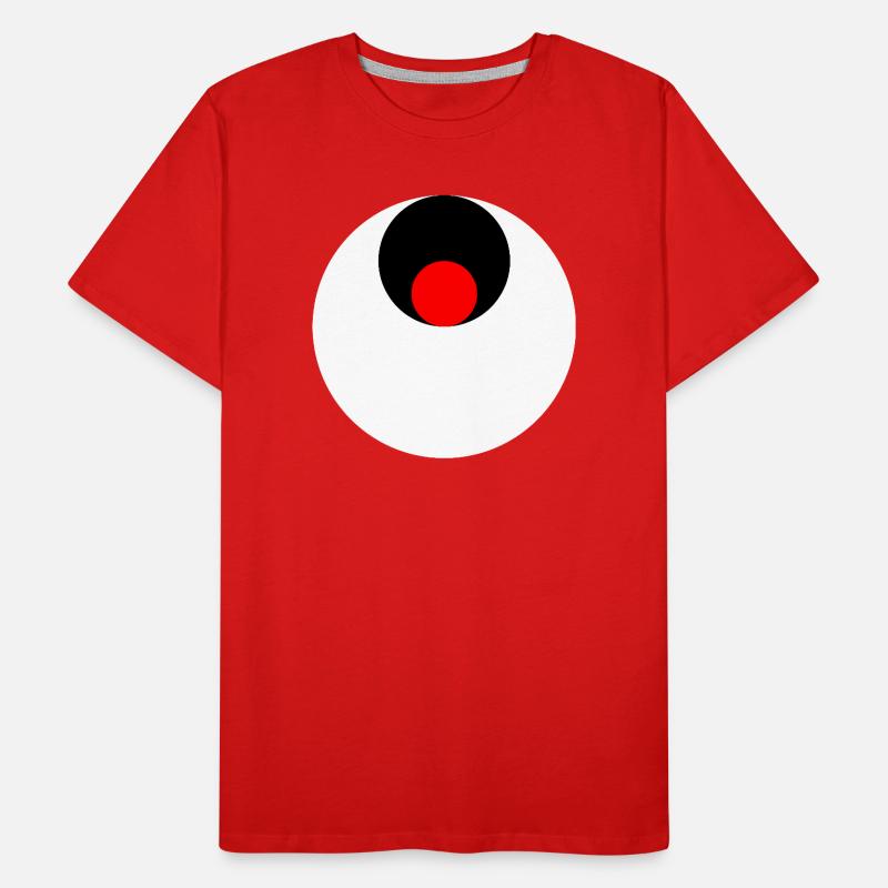 3 Kreise, weiß, schwarz und rot Männer Premium Bio T-Shirt