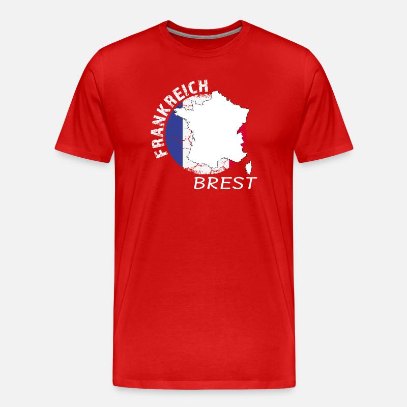 Brest - Männer Premium Bio T-Shirt - Rot