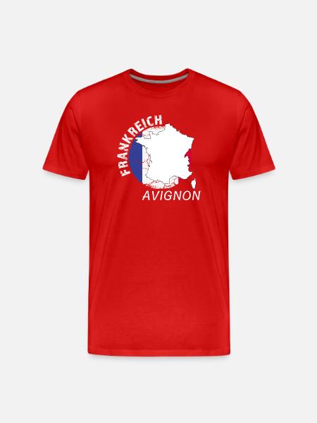 Avignon - Männer Premium Bio T-Shirt - Rot
