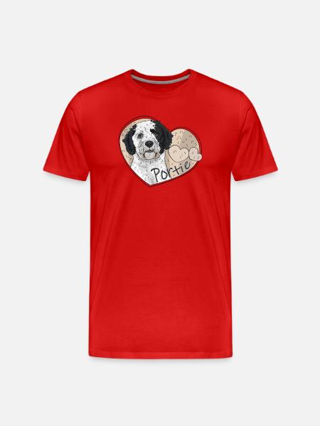 Portuguese Water Dog - Portie - Men's Premium Organic T-Shirt - red