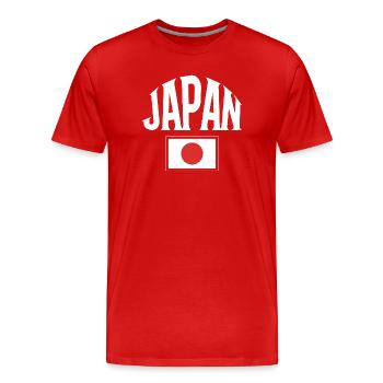 Japan - Men's Premium Organic T-Shirt - red - Front - Damien (186cm)