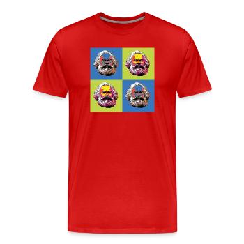 Karl Marx & Kommunismus & Kommunist - Männer Premium Bio T-Shirt - Rot - Vorne - Damien (186cm)
