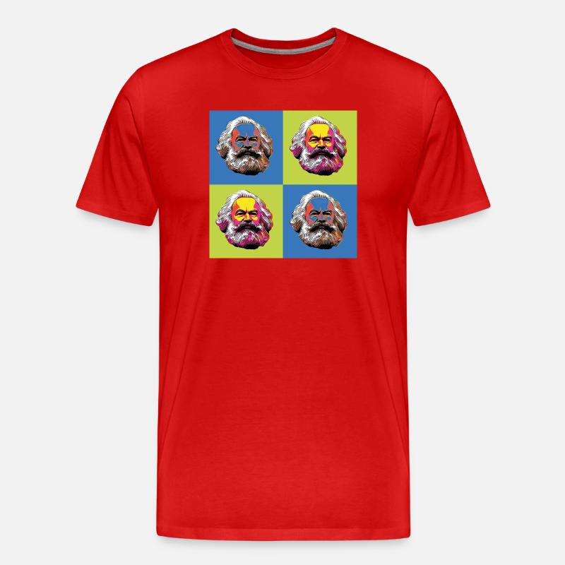 Karl Marx & Kommunismus & Kommunist - Männer Premium Bio T-Shirt - Rot