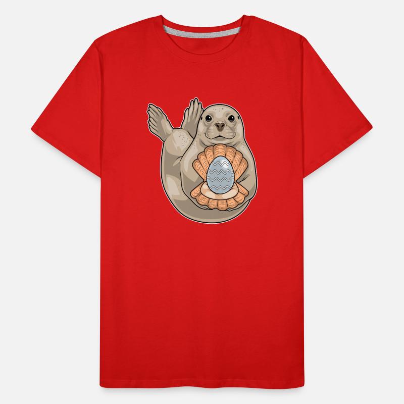 Seal Easter Pearl Men's Premium Organic T-Shirt