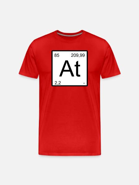 Astat-Elementtile Print - Männer Premium Bio T-Shirt - Rot