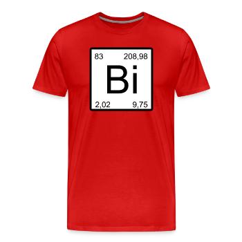 Bi Element MinimalMotiv - Männer Premium Bio T-Shirt - Rot - Vorne - Damien (186cm)