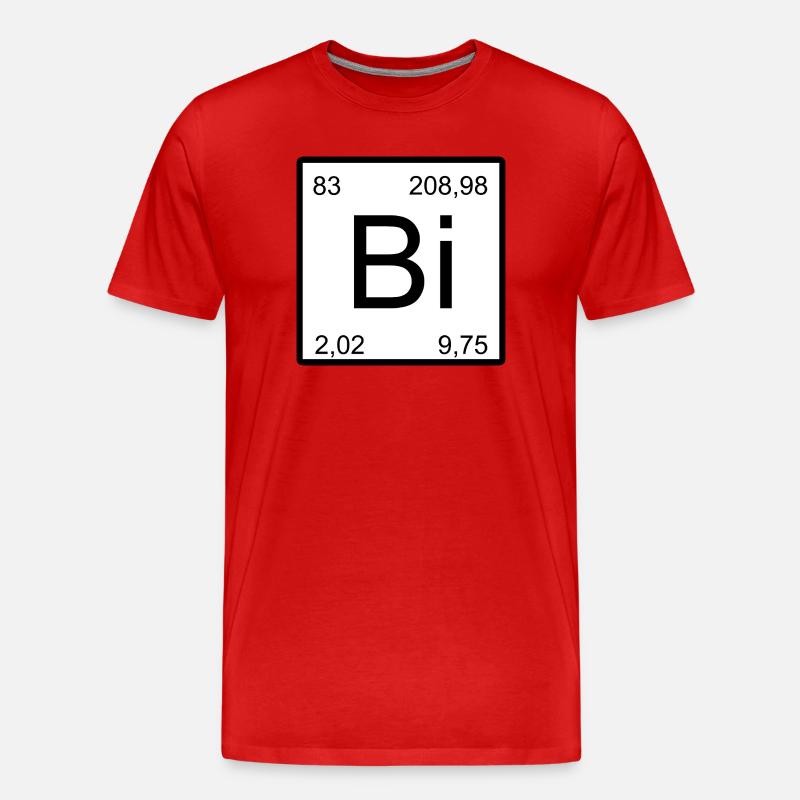 Bi Element MinimalMotiv - Männer Premium Bio T-Shirt - Rot