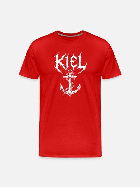 Kiel Black Metal Anchor - Men's Premium Organic T-Shirt - red