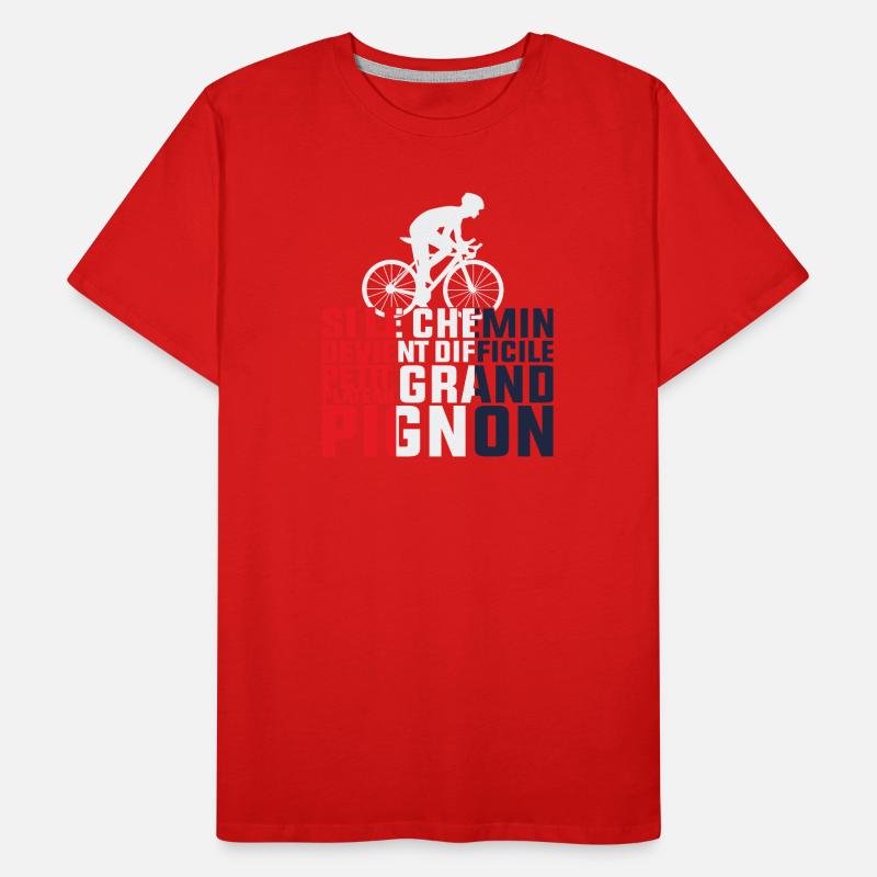 Si Le Chemin Devient Difficile - Cycliste Cadeau T-shirt bio Premium Homme