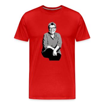 Graustufen Porträt Mama 1996 - Männer Premium Bio T-Shirt - Rot - Vorne - Damien (186cm)