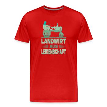 Agriculteur offre des cadeaux agricoles Tracteurs agricoles - T-shirt bio Premium Homme - rouge - Devant - Damien (186cm)