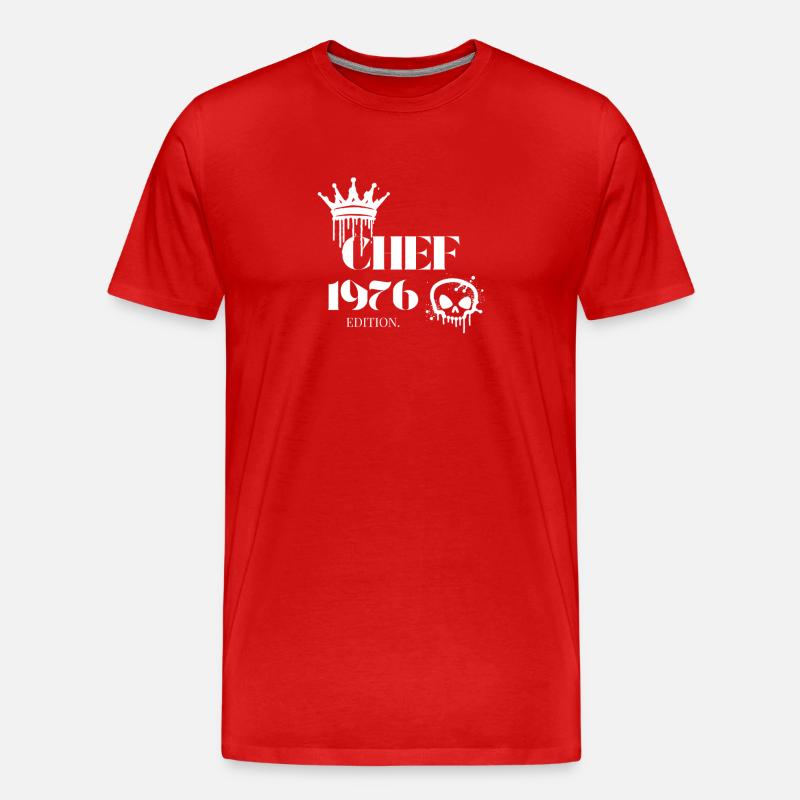 Édition Chef 1976 49e anniversaire Déclaration - T-shirt bio Premium Homme - rouge