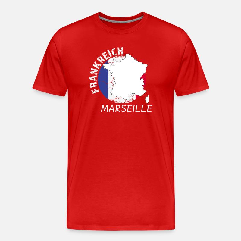 Marseille - Männer Premium Bio T-Shirt - Rot