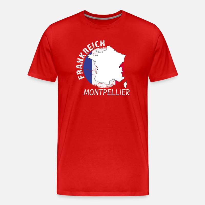 Montpellier - Männer Premium Bio T-Shirt - Rot