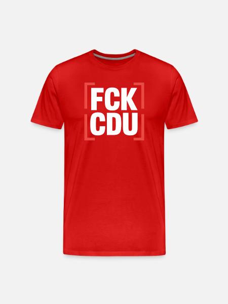 FCK CDU - Anti CDU/CSU Logo - Men's Premium Organic T-Shirt - red