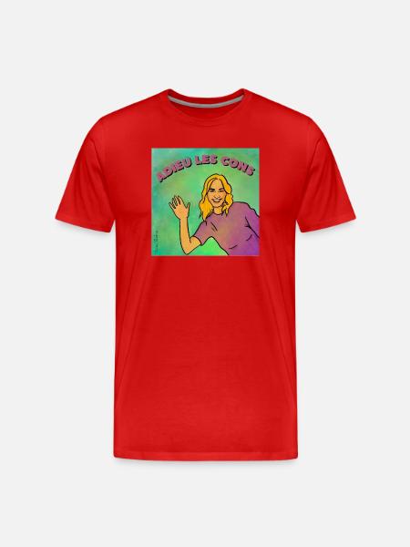 Adieu les cons - T-shirt bio Premium Homme - rouge