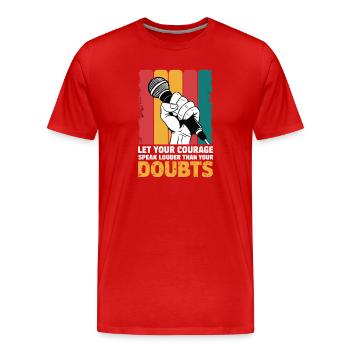 Poésie Slam Speak Loud Slam Poésie - T-shirt bio Premium Homme - rouge - Devant - Damien (186cm)