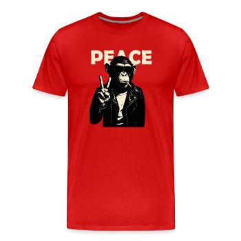 Singe Rebelle Pacifique - T-shirt bio Premium Homme - rouge - Devant - Damien (186cm)
