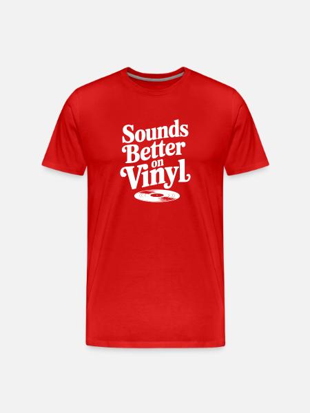 Sounds Better on Vinyl - Men's Premium Organic T-Shirt - red