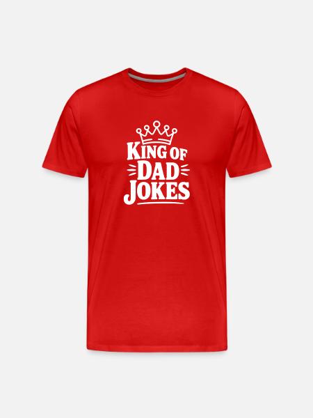 King of Dad Jokes - Men's Premium Organic T-Shirt - red