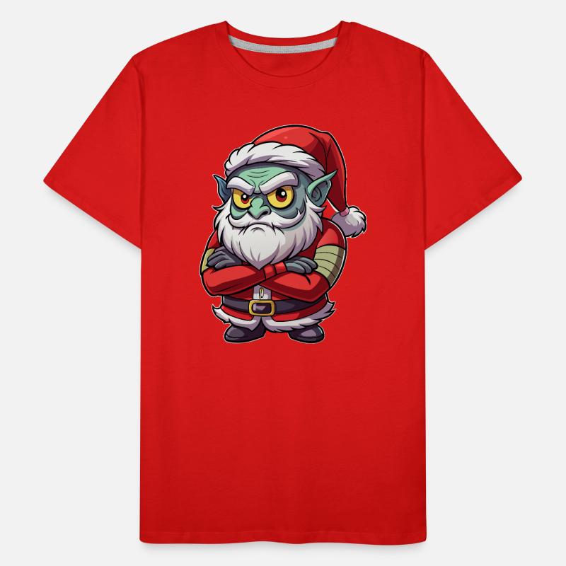 Grumpy Goblin Santa Men's Premium Organic T-Shirt