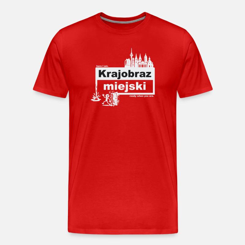 Stadtbild - polnisch - ready when you are - Männer Premium Bio T-Shirt - Rot