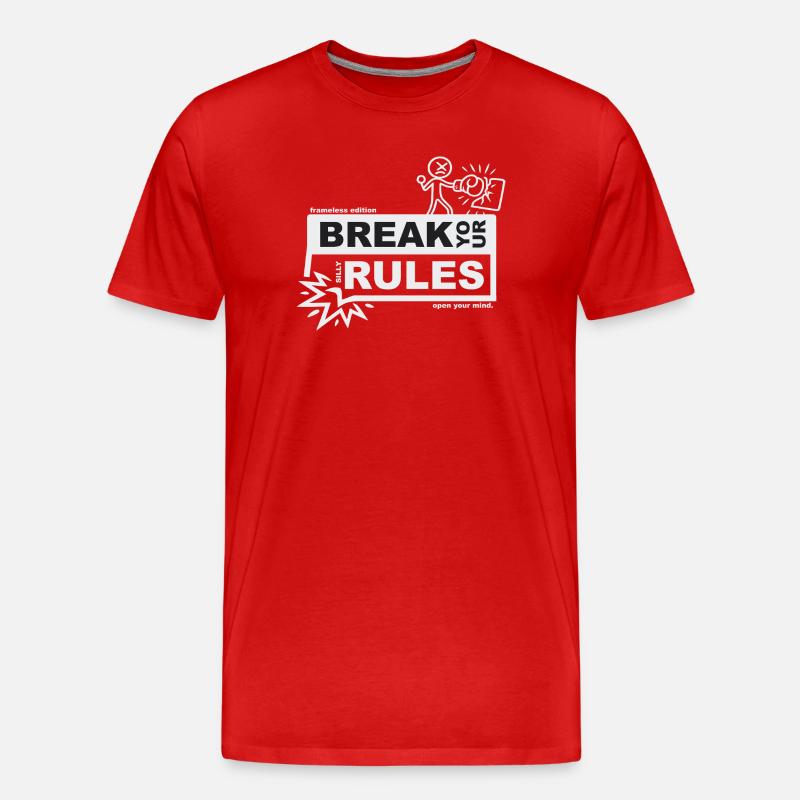 Break your silly rules - frameless edition - Männer Premium Bio T-Shirt - Rot