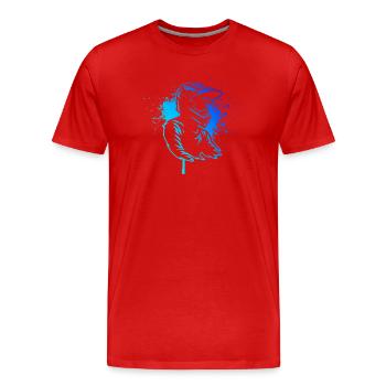 J’adore le motif cool du motocross - T-shirt bio Premium Homme - rouge - Devant - Damien (186cm)
