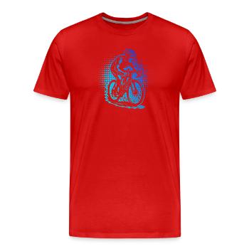 Roadbike Fans aufgepasst schlichtes Statement - Männer Premium Bio T-Shirt - Rot - Vorne - Damien (186cm)