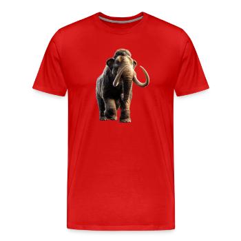 Mammouth Mammouth Laineux Âge glaciaire Mammouths Mammouth Doux - T-shirt bio Premium Homme - rouge - Devant - Damien (186cm)