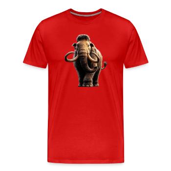 Mammut Wollhaarmammut Eiszeit Mammuts Süßes Mammut - Männer Premium Bio T-Shirt - Rot - Vorne - Damien (186cm)