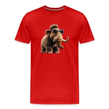 Mammouth Mammouth Laineux Âge glaciaire Mammouths Mammouth Doux - T-shirt bio Premium Homme - rouge - Devant - Damien (186cm)