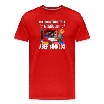 Pyro Experte - Männer Premium Bio T-Shirt - Rot - Vorne - Damien (186cm)