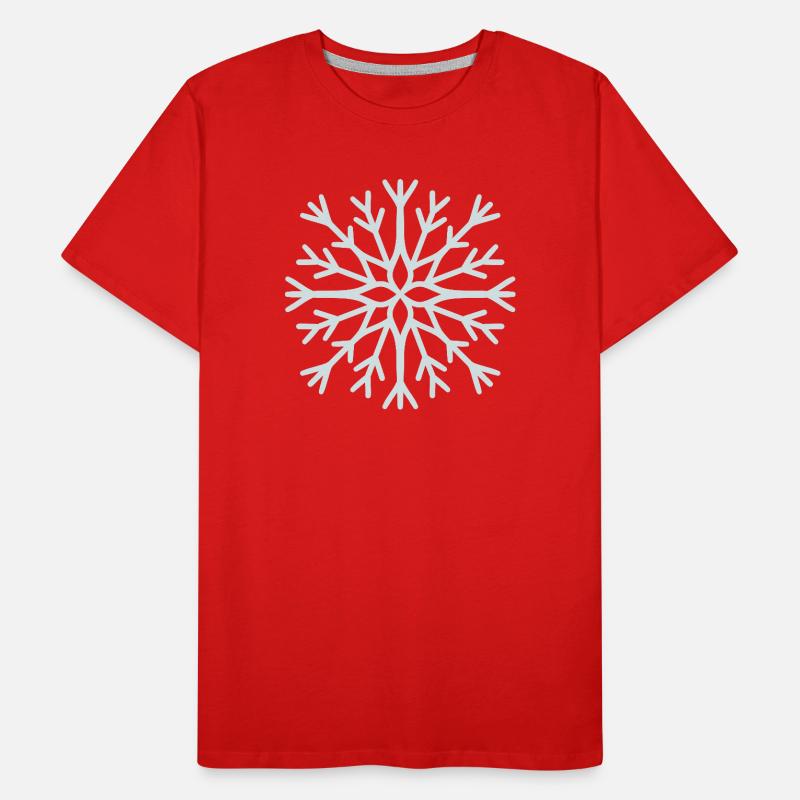 Flocon de neige géométrique glacé T-shirt bio Premium Homme