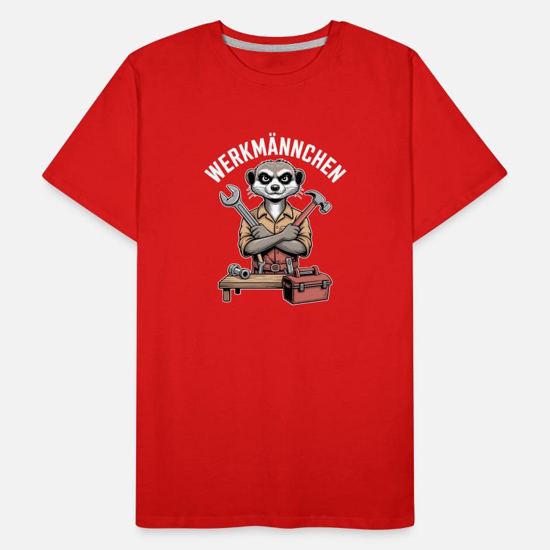Erdmännchen Echter Heimwerker Mann Handwerker Männer Premium Bio T-Shirt