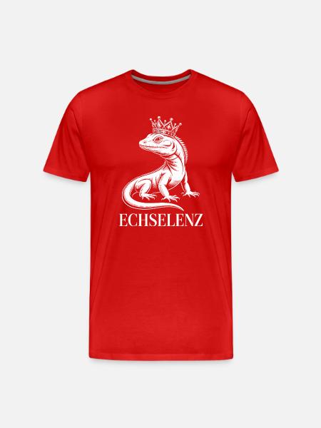 Lizard Funny Lizard - Men's Premium Organic T-Shirt - red