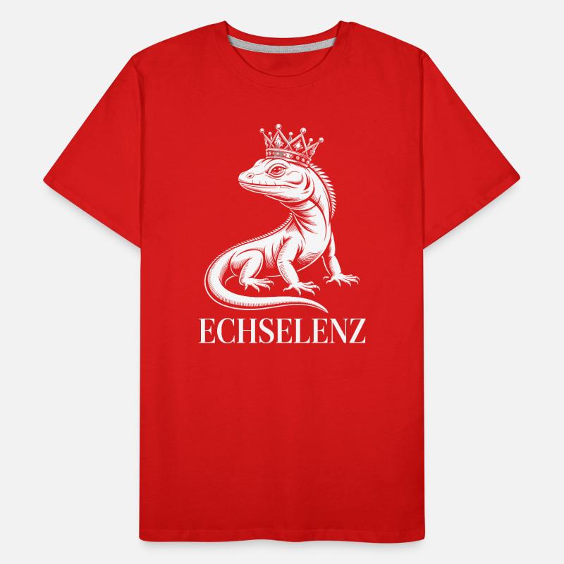 Echselenz Lustige Echse Männer Premium Bio T-Shirt