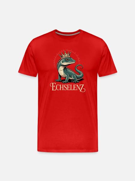 Lizard Funny Lizard - Men's Premium Organic T-Shirt - red