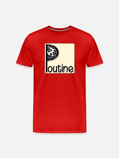 Canada Canadian Dish Poutine - Men's Premium Organic T-Shirt - red