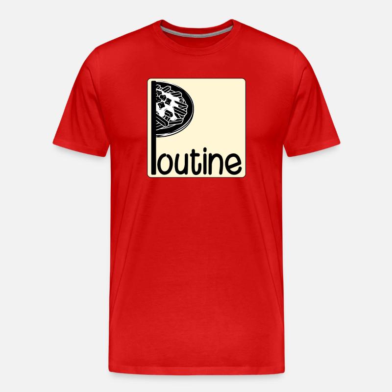 Kanada-kanadisches Gericht Poutine - Männer Premium Bio T-Shirt - Rot