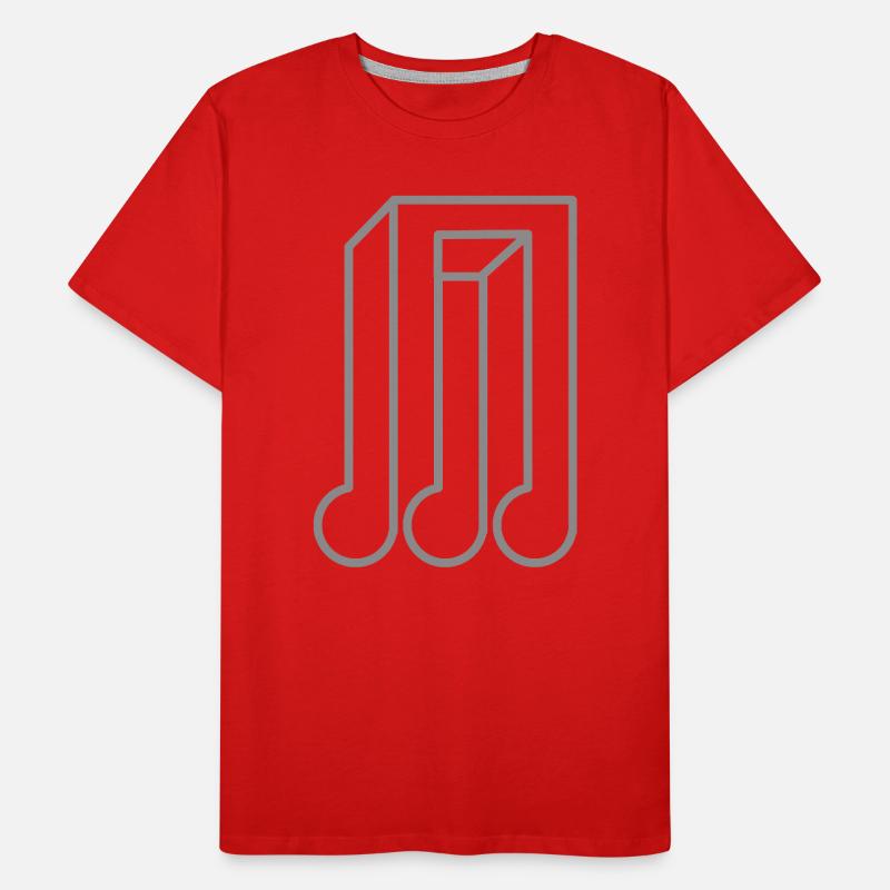 Geometrische Note 3D Illusion optische Täuschung  Männer Premium Bio T-Shirt