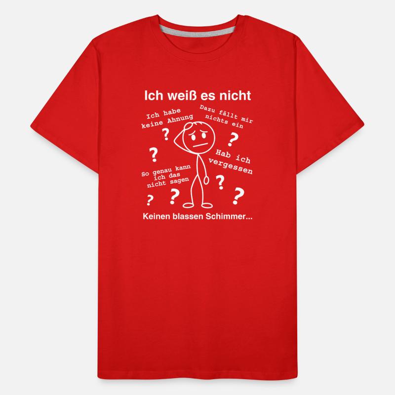 I don't know - Perplexed stick figure Men's Premium Organic T-Shirt