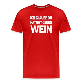 Wein - Männer Premium Bio T-Shirt - Rot - Vorne - Damien (186cm)