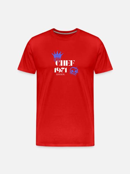 Édition Chef 1971 54e anniversaire Diction - T-shirt bio Premium Homme - rouge