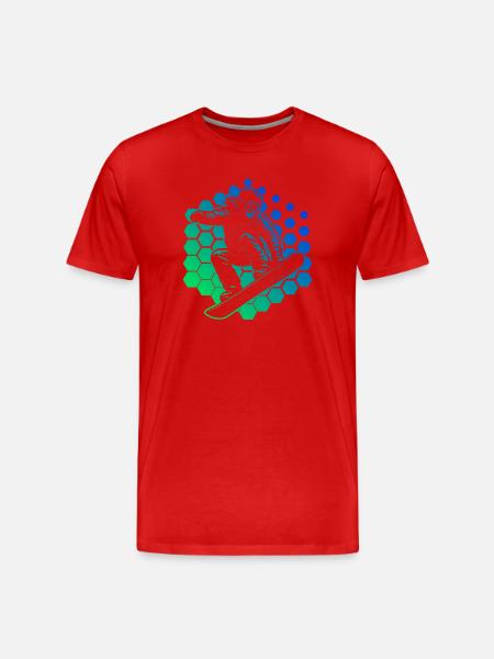 Fresh snowboard motif for snowboard - Men's Premium Organic T-Shirt - red