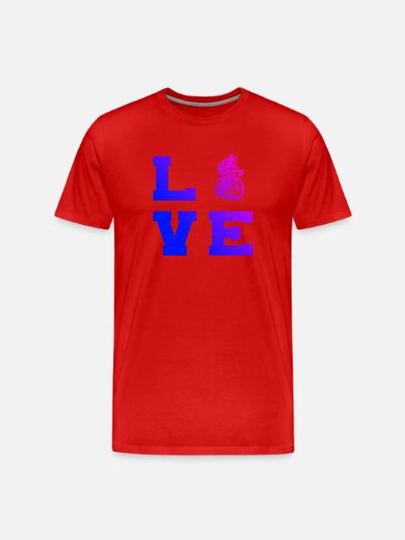 Purist road bike theme - Men's Premium Organic T-Shirt - red