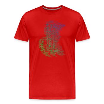 Klare Motocross Botschaft - Männer Premium Bio T-Shirt - Rot - Vorne - Damien (186cm)